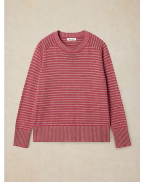 White Stuff Sienna Stripe Sweater - Pink