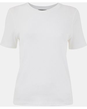 Whistles Ultimate Rib Crew Neck T-Shirt - White