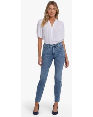 NYDJ High Rise Sheri Slim Leg Jeans - Blue