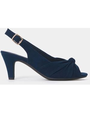 JD Williams Extra Wide Fit Peep Toe Heels - Blue