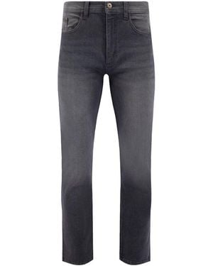 Weird Fish Eddie Straight Comfort Stretch Denim Jeans - Blue
