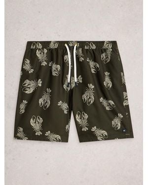 White Stuff Ventnor Abstract Swimshort - Green