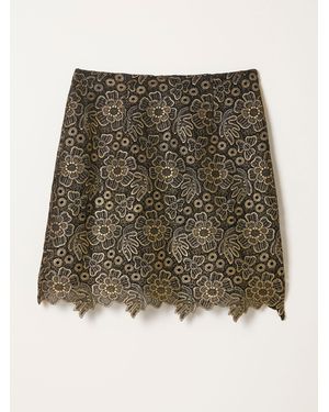 FatFace Fatface Paloma Lace Skirt - Metallic