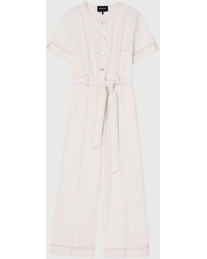 Whistles Button Down Jumpsuit - White