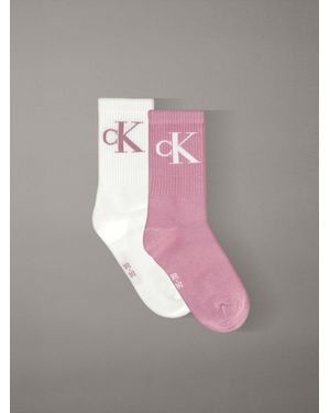 Calvin Klein Jeans Logo Socks 2 Pack - Grey