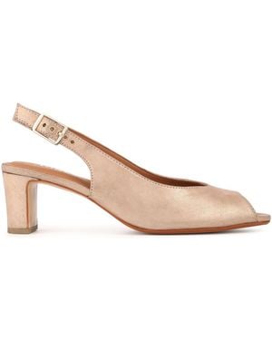 Jones Bootmaker Jones Bootmaker Xiomara Leather Slingback Court Shoes - Natural