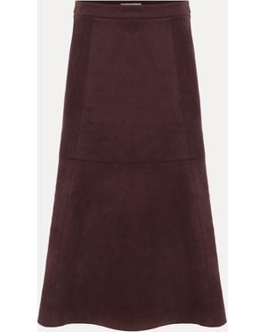 Phase Eight Jessie Suede Skirt - Purple