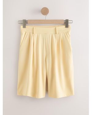 Next N. Premium Long Line Jersey Shorts - Natural