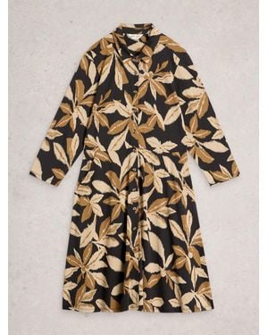 White Stuff Ria Jersey Shirt Dress - Schwarz