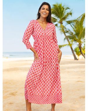 Aspiga Mykonos Cotton Maxi Dress - Pink