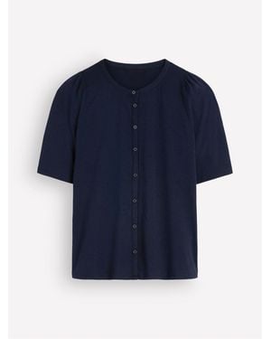 Boden Supersoft Short Puff Shirt - Blau