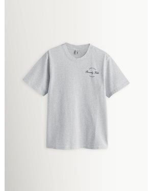 SPORTY&RICH Sporty & Rich Beverly Script T-Shirt - Gray