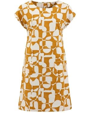 Weird Fish Orlando Printed Shift Dress - Metallic