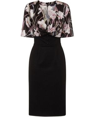 Hot Squash Chrome Short Sleeve Cocktail Dress - Black