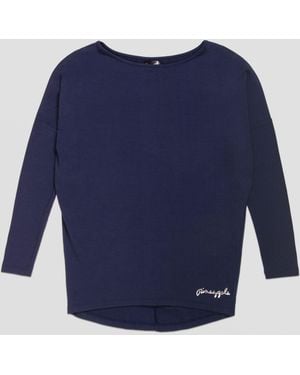 Pineapple Monroe Long Sleeve Jersey Top - Blue