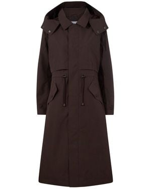 TOG24 Chocolate Alva Waterproof Trench Coat - Brown