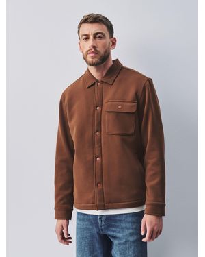 Next Borg Lined Shacket - Brown