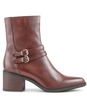 Jones Bootmaker Kaira Smart Leather Ankle Boots - Brown