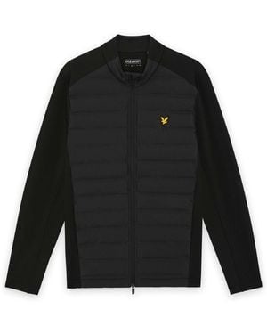 Lyle & Scott Hybrid Quilted Full Zip Golf Jacket - Black