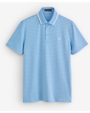 G/FORE Perforated Stripe Poloshirt - Blau