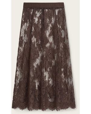 AllSaints Allsaints Arran Lace Skirt - Brown