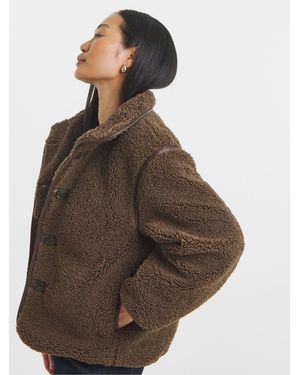 JD Williams Borg Teddy Jacket - Brown