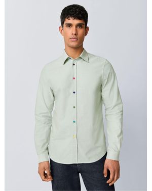 Paul Smith Tailored Fit Long Sleeve Shirt - Gray