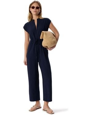 Whistles Sleeveless Drawstring Jumpsuit - Blue