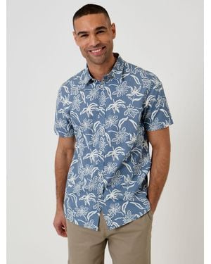 Threadbare Short Sleeve Shirt - Blue