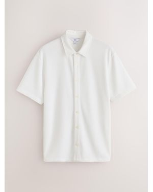 Next N. Premium Textured Jersey Short Sleeve Shirt - Natural