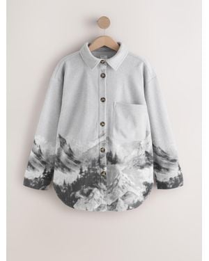 Next Polar Fleece Shacket - Gray