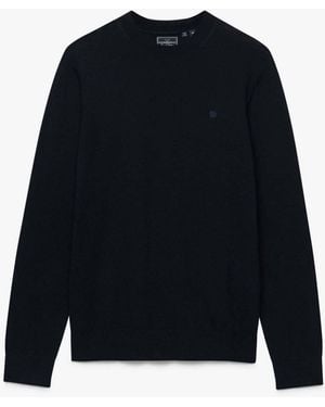 Superdry Dark Essential Lw Wool Blend Sweater - Blue