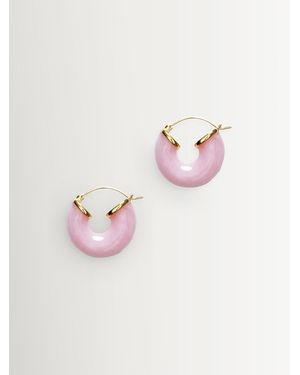 Anni Lu Big Swell Hoops - Pink