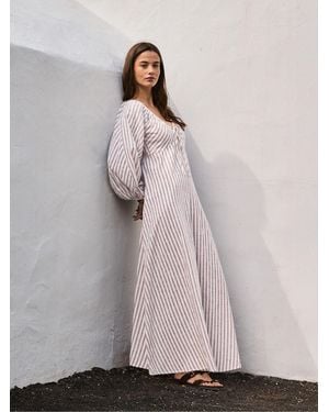 Ro & Zo Stripe Cotton Tie Front Dress - Pink