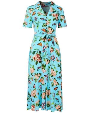 Joe Browns Butterfly Collar Knee-Length Dress - Blue