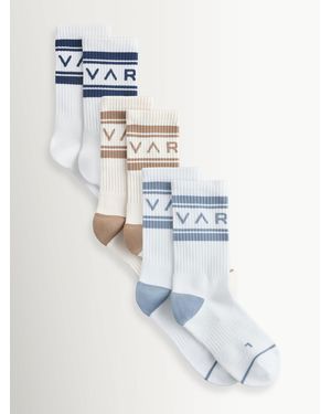 Varley Astley Active Socks 3 Pack - Blue