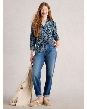 White Stuff Annie Jersey Shirt - Blue