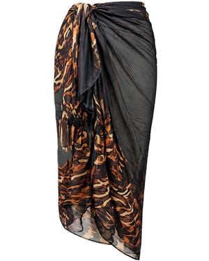 Seaspray Sarong Tanzania Pareo Coverup - Black