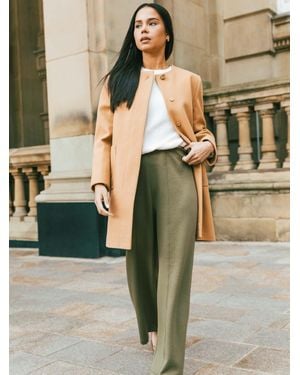 Roman Petite Front Seam Stretch Trousers - Green