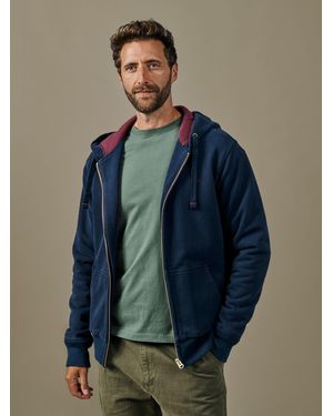 aubi Heslam Waffle Lined Hoodie - Blue