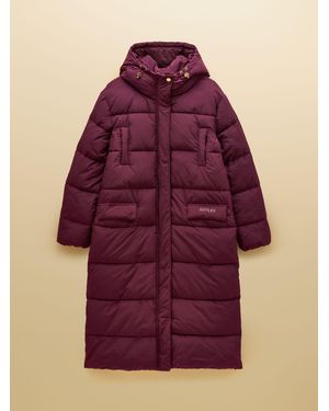 Joules Matchday Longline Oversized Showerproof Coat - Purple