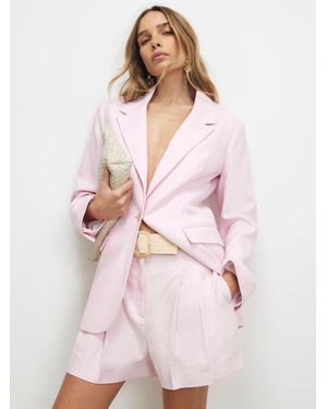 River Island Textured Belted Shorts - Pink