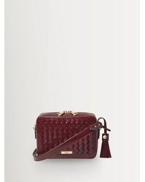 Aspinal of London Camera Slot Bag With Tassel - Purple