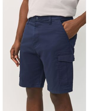Next Stretch Cotton Rich Cargo Shorts - Blue