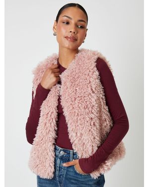 Threadbare Faux Fur Gilet - Pink