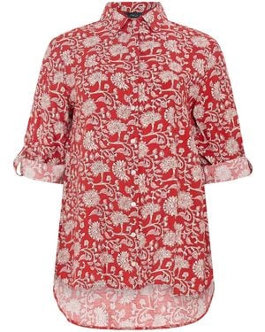 M Com Paisley Print Shirt - Red