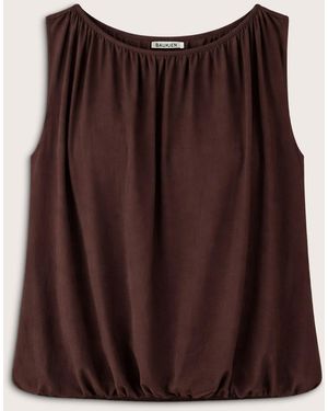 Baukjen Eddy Bubble Hem Top - Brown
