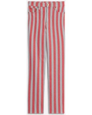 Boden High Rise Stripe Jeans - Pink