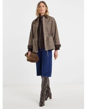 JD Williams Cinched Waist Barn Jacket - Brown