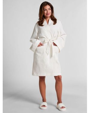 Hunkemöller Hunkemöller Waffle Bathrobe - White